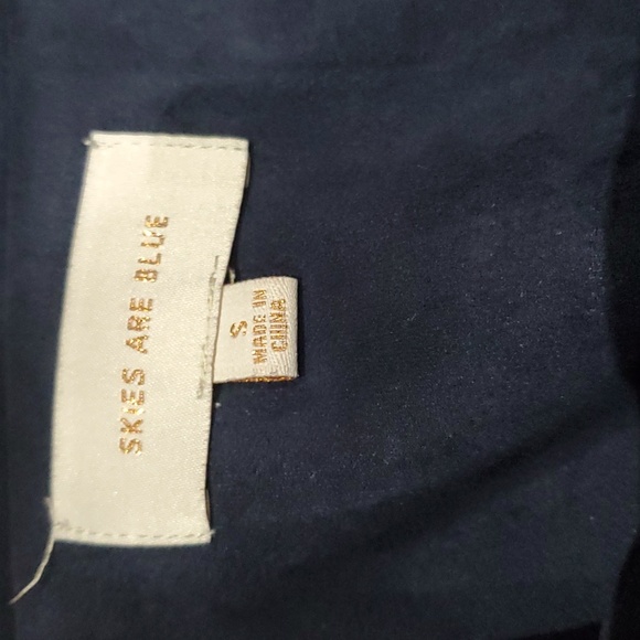 Skies Are Blue Biker Style Jacket Navy Blue Size Small - Picture 6 of 7